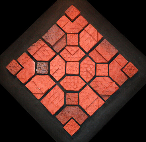 Tile Pattern_ 36x36x3_ Red Clay_ 2007