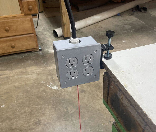 Box Clamped To Table Edge