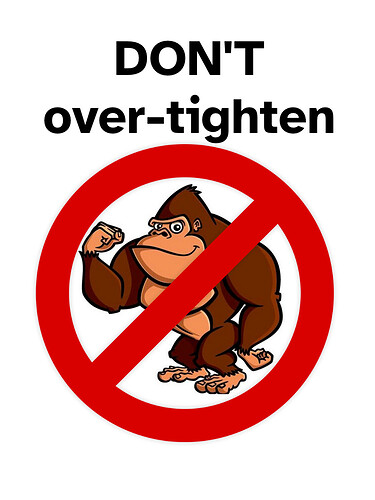 do not overtighten