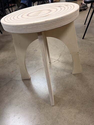 Steve's stool, assembled