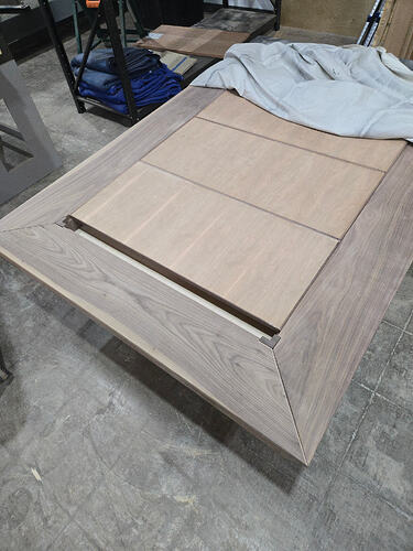 old covers on table with gap