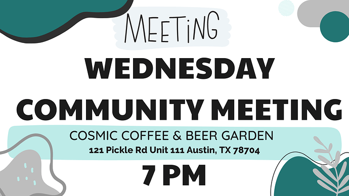 June WEDNESDAY COMMUNITY MEETING