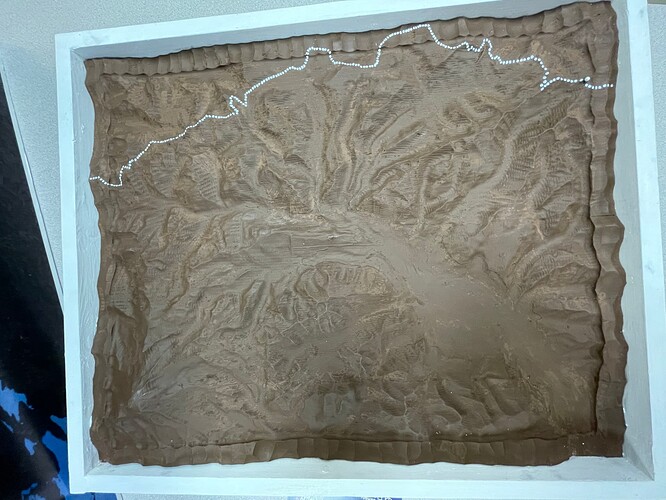 Brian's Topographic CNC'd Map