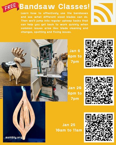 Bandsaw Classes Jan 2025