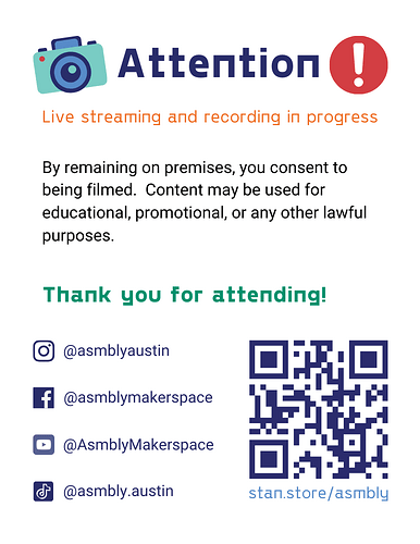 Attention - Filming in Progress