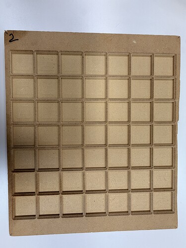 The bare 7x7 baseplate in MDF